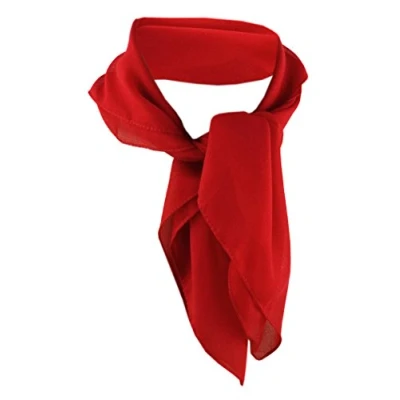Abbildung von TigerTie Damen Chiffon Nickituch in rot einfarbig unicolor Halstuch Größe 50 cm x