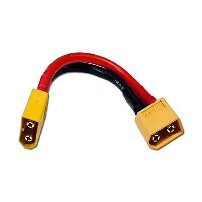 Abbildung von VUNIVERSUM Premium Adapter XT60 Stecker Male auf Goldstecker 10cm 12AWG Silikon Kabel Hochstromstecker Adapterkabel für Lipo Akku Batterie