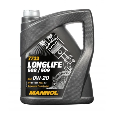 Abbildung von Mannol Longlife 508/509 0W 20 5l Motoröl MN7722 5 AUDI: A4 B9 Avant, SEAT: Arona, VOLKSWAGEN: Touran II