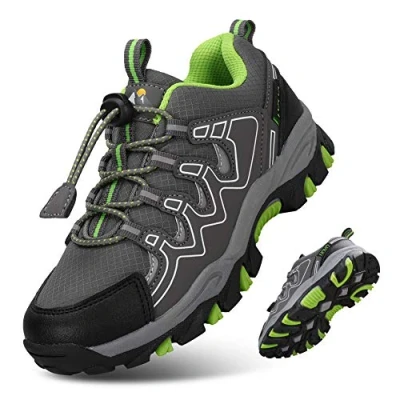 Abbildung von UOVO Turnschuhe Jungen Wanderschuhe Sneakers Kinder Trekking Schuhe Outdoor Sportschuhe Laufschuhe Grau 36