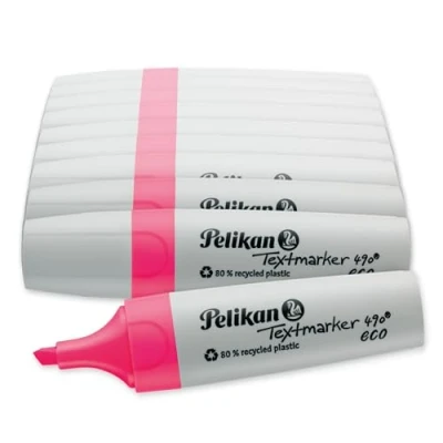 Abbildung von Pelikan Textmarker 490 eco, Neon Rosa, 10 Stück in Faltschachtel