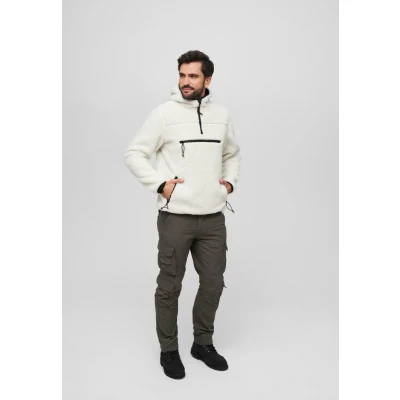 Abbildung von Brandit Teddyfleece Worker Pullover, Farbe: White, Größe: 5XL