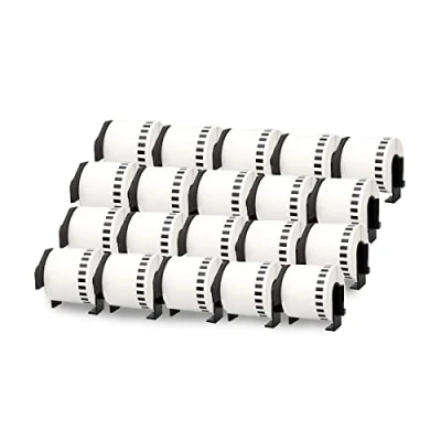 Abbildung von Doree dk 22205 DK22205 Etikettenrollen (Endlos) für Brother P Touch QL 500 500A 500BS 500BW, 62mm x 30,48m(20 Packungen Endlosetiketten,Die Länge jeder Endlospapier beträgt 30,48 m)