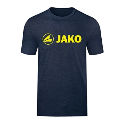 Abbildung von JAKO Herren T Shirt Promo, Marine Meliert/Neongelb, M EU