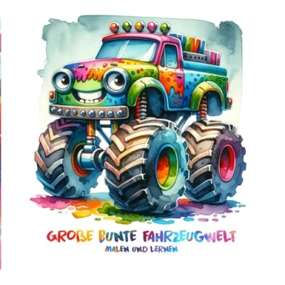 Abbildung von Große bunte Fahrzeugwelt: Malen &amp; Lernen für Kinder: Farbenfrohe Abenteuer: Zum Ausmalen und Vorlesen kleine Entdecker