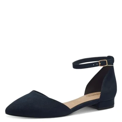 Abbildung von Tamaris Riemchenballerina, Damen, Größe: 38, Navy Schuhe