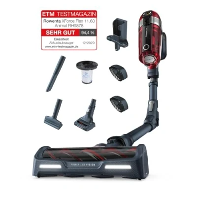 Abbildung von Rowenta X Force 11.60 Animal Care RH9878, Akku Staubsauger, Schwarz/Rot