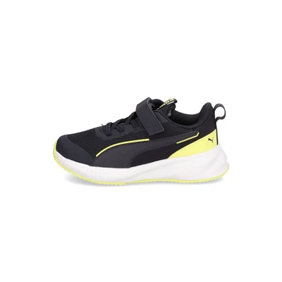 Abbildung von Puma Flyer 3 Unisex Laufschuh Straße für Kinder, Größe: 29, New navy/lemon sherbert/white Schuhe