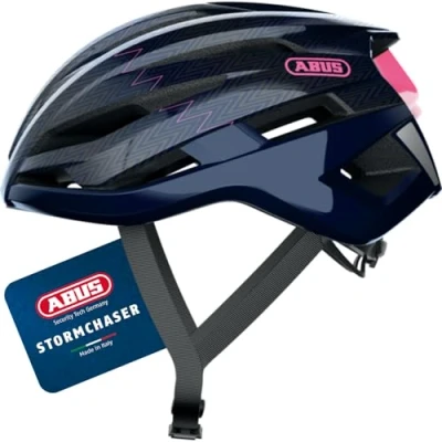 Abbildung von ABUS 67732 Fahrradhelm, Blau/Rosa (Zigzag Blue), L (59 61 cm)