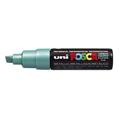 Abbildung von uni ball 182686 POSCA Marker mit breiter Keilspitze, grün metallic