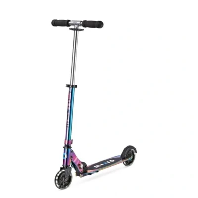 Abbildung von micro Sprite LED Kinder Kinderscooter Cityroller mit Rollen klappbar und Lenker höhenverstellbar ab 5 J. Tretroller Farbe neochrome
