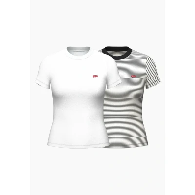 Abbildung von Levi&#039;s® T Shirt »Mini Logo«, (Packung, 2 tlg.), mit kleiner Markenlogo Stickerei auf der Brust