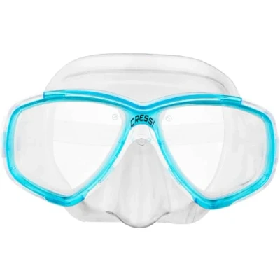Abbildung von Cressi Perla Unisex Erwachsene Schnorchelmaske, Transparent/Aquamarin, Einheitsgröße