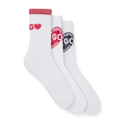 Abbildung von HUGO Valentine 3 PACK Socken, Damen, Größe: 35 38, White
