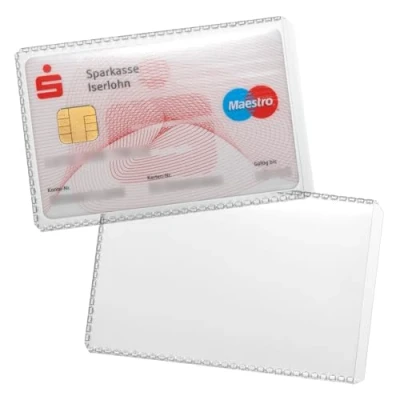 Abbildung von Durable Schutz und Ausweishülle (für Tickets, Fahrkarten, Karten im Format 54 x 86 mm) 10 Stück, transparent, 213619
