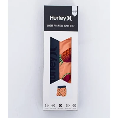 Abbildung von Hurley Herren Supersoft Printed Boxer 1 Stück Boxershorts, Obsidian, L