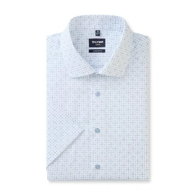 Abbildung von OLYMP Herren Oberhemd Kurzarm Luxor,Rotationsdruck auf Uni,465 Modern Fit 20,19 Global Kent,Weiss 00,39