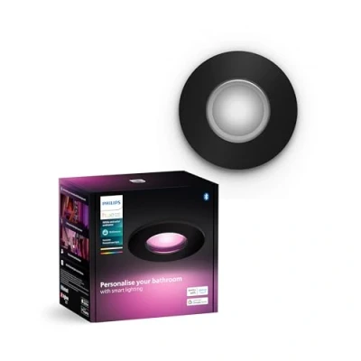 Abbildung von Philips Hue White &amp; Col. Amb. Xamento 1 er Deckenspot, schwarz, 16 Mio. Farben, dimmbar, steuerbar via App, kompatibel mit Amazon Alexa (Echo, Echo Dot)