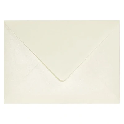 Abbildung von Netuno 25 Briefumschläge Perlmutt Creme DIN B6 125x 175 mm 120g Aster Metallic Cream elegante Glanz Umschläge Pearls Perleffekt metallisch glänzend Hochzeits schick