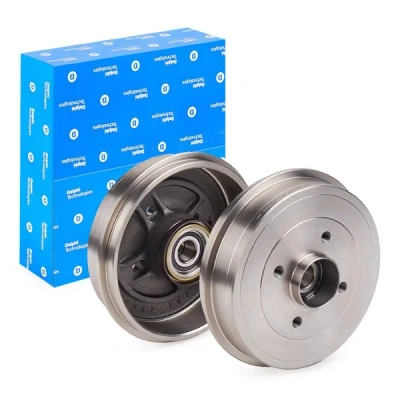 Abbildung von DELPHI BFR595 Bremstrommel mit ABS Sensorring, Radlager, Lager 234 203 DACIA: LOGAN MCV 2, Sandero I