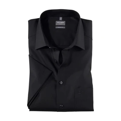 Abbildung von OLYMP Herren Businesshemd Langarm Luxor,Einfarbig,Comfort fit,New Kent,schwarz 68,44