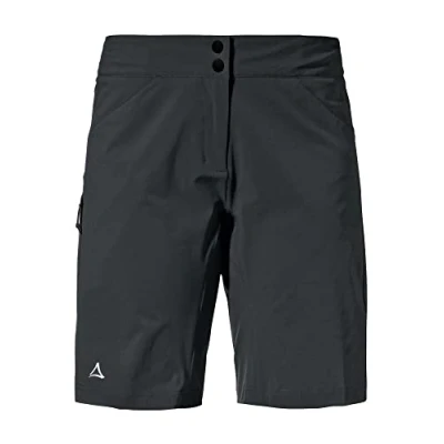 Abbildung von Schöffel Damen Shorts Danube L, wasserabweisende Radhose, schnell trocknende Fahrradhose mit Bundverstellung, black, 40