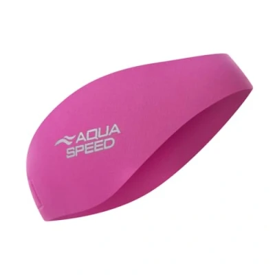 Abbildung von Aqua Speed EARBAND Neopren Stirnband Schwimmen Damen Herren Rosa Blau 55 cm Ohrenband Längenverstellbar Klettverschluss Haarband, Farbe:pink