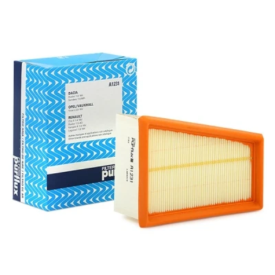 Abbildung von PURFLUX A1231 Luftfilter 69 140 177 Filtereinsatz RENAULT: CLIO 2, TRAFIC 2 Kasten, SCENIC DACIA: Duster Off Road, Sandero I, Logan I MCV