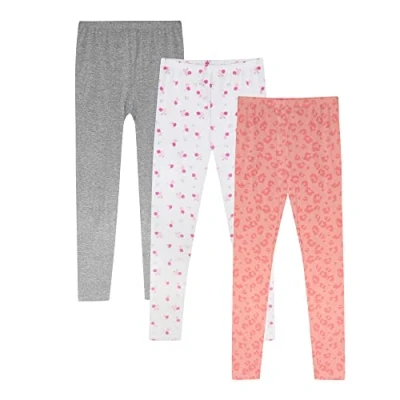 Abbildung von LiKing Kinder Mädchen Leggings Hosen Blumenmuster Stretch aus Baumwolle 4539 D 146/152 3