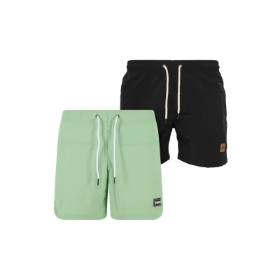 Abbildung von Urban Classics Block Badeshorts, Herren, Größe: Large, Vintagegreen black