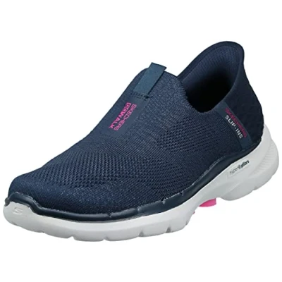 Abbildung von Skechers Damen GO Walk 6 Fabulous View Sneakers,Sports Shoes, Navy, 41 EU
