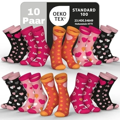 Abbildung von MEDOLY Kinder Socken (10 Paar) mit 72% Baumwolle, für Mädchen &amp; Jungen Kindersocken