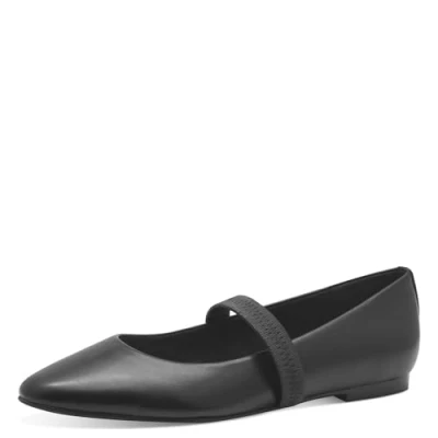 Abbildung von MARCO TOZZI Damen Ballerinas mit Riemen Spitz, Schwarz (Black), 39 EU