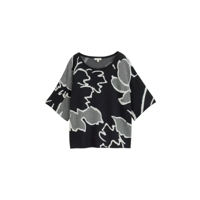 Abbildung von TOM TAILOR Damen 1047684 Pullover, 38709 Floral Knit Jacquard Design, XL