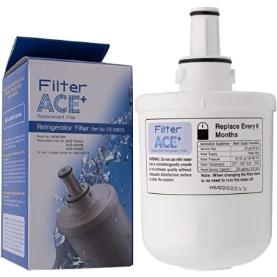Abbildung von ACE+ FA 0083U Wasserfilter kompatibel mit Samsung DA29 00003G, HAFIN2/EXP, 00003F, HAFIN1/EXP, HAFIN Kühlschrankfilter Replacement Refrigerator Filter
