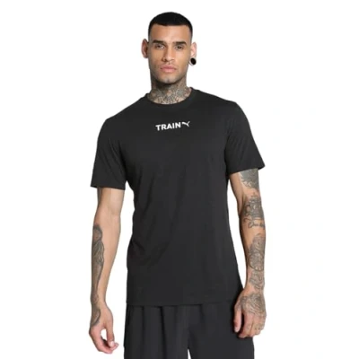 Abbildung von Puma Unisex Mens Train Graphic Tee T Shirts, Schwarz, XXL EU