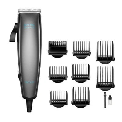 Abbildung von Cecotec Bamba PrecisionCare Wet&amp;Dry Haarschneidemaschine aus Edelstahl mit Titanbeschichtung, Lithium Akku, Akkulaufzeit bis 120 min, Längen 0,5 30 mm, 8 Kämme (ProClipper Titanium)