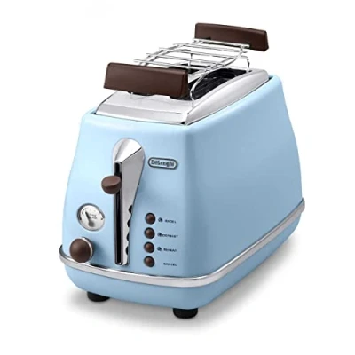 Abbildung von De&#039;Longhi Toaster »Incona Vintage »CTOV 2103.AZ««, 2 kurze Schlitze, 900 W, im Retro Look, azur