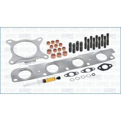 Abbildung von AJUSA JTC11822 Montagesatz, Lader with studs, syringe oil mit Dichtungen Montageanleitung VOLKSWAGEN: Golf 5, 6, 6