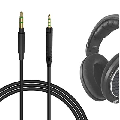 Abbildung von GEEKRIA Audiokabel kompatibel mit Sennheiser HD620S, HD599SE, HD599, HD598, HD598SE, HD560S, HD598SR, HD400PRO, HD579, HD569 Kopfhörerkabel, 2,5 mm auf 3,5 Ersatz Stereokabel (5,6 Fuß/1,7 m)