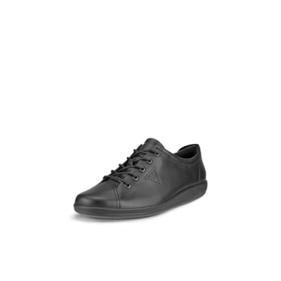 Abbildung von ECCO Damen Soft 2.0 Tie Hohe Sneaker, Black With Sole, 39 EU