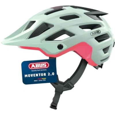 Abbildung von ABUS MTB Helm Moventor 2.0 komfortabler Fahrradhelm fürs Gelände All Mountain für Damen und Herren Mintgrün Matt, L