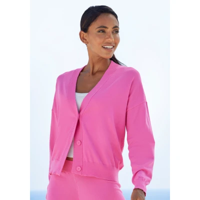 Abbildung von Lascana Strickjacke, Damen, Größe: 36/38, Rose