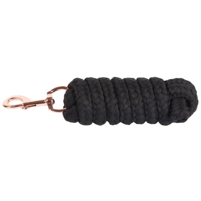 Abbildung von Harry&#039;s Horse Führstrick Soft Musketon Rosegold 1.8m Schwarz