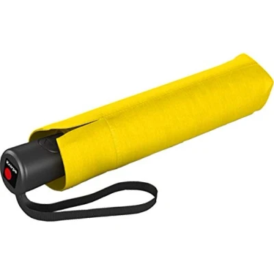 Abbildung von Knirps Regenschirm I.200 Medium Duomatic in Sun mit Schirmtasche I kleiner Taschenschirm Drucktaste automatisch &amp; kompakt Taschenregenschirm leicht sturmfest