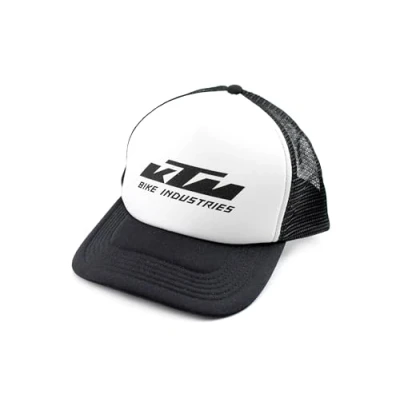 Abbildung von KTM Basecap Mesh Cap Schwarz weiß mit Logo, verstellbar