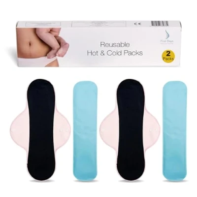 Abbildung von First Days Maternity Hot and Cold Gel Packs Reusable Wochenbett Kühlpads, Perineal Kühlpad Postpartum Cool pack, Hämorrhoiden, Vaginal Pflege Gefrierschrank und mikrowellengeeignet (2 Stück)