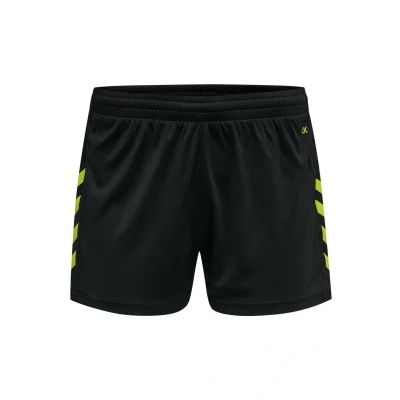 Abbildung von Hummel Hmlcore XK POLY kurze Sporthose, Damen, Größe: 44, Black lime popsicle
