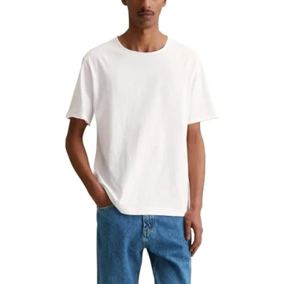 Abbildung von Marc O&#039;Polo Denim RAW CUT Tshirt basic, Herren, Größe: Medium, White