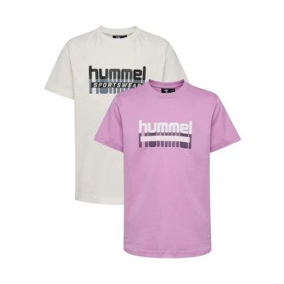 Abbildung von Hummel Tukas 2PACK Tshirt print für Kinder, Größe: 140, Smoky grape marshmallow